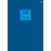 Бизнес-тетрадь Listoff А5- 120 листов синяя в клетку на сшивке (140х220 мм)