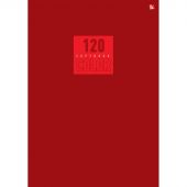 Бизнес-тетрадь Listoff А5,120 листов красная в клетку на сшивке (140х220 мм)