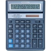 Калькулятор настольный ПОЛНОРАЗМЕРНЫЙ Citizen SDC-888XBL 12-разрядный синий