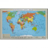Коврик на стол Attache Политическая карта мира (380x590 мм, цветной, ПВХ)