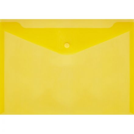 Папка-конверт на кнопке А4 желтая 0.18 мм (10 штук в упаковке)