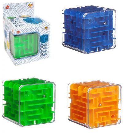 Головоломка куб-лабиринт 3D Abtoys 3 цвета в ассортименте PT-00822