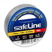 Изолента Safeline 15/10 серо-стальной (12121)