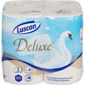 Бумага туалетная Luscan Deluxe 3-слойная белая (8 рулонов в упаковке)