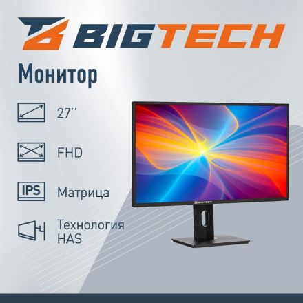 Монитор BigTech 27 (VM002) IPS/FHD/180 Гц/250/3 Вт/VESA/HAS/DP/HDMI Монитор BigTech 27 (VM002) IPS/FHD/180 Гц/250/3 Вт/VESA/HAS/DP/HDMI
