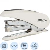 Степлер Attache Selection MSW2430(№24/6-26/6) до 30 лист., металл, белый Степлер Attache Selection MSW2430(№24/6-26/6) до 30 лист., металл, белый
