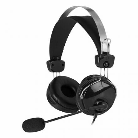 Наушники с микрофоном (гарнитура) A4TECH HU-7P, проводные, 2 м, USB, черные, 1379906 Наушники с микрофоном (гарнитура) A4TECH HU-7P, проводные, 2 м, USB, черные, 1379906