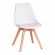 Стул TULIP (mod. 73-1) дерево/пластик/экокожа, 47,5x55x80 см, Белый (White)