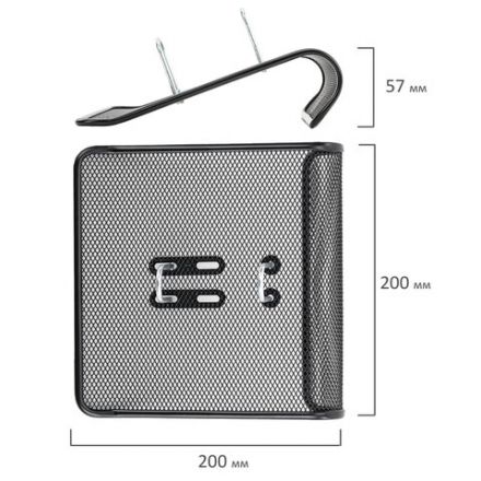 Подставка для календаря большая BRAUBERG "Germanium", металлическая, 57х200х200 мм, черная, 231972 Подставка для календаря большая BRAUBERG "Germanium", металлическая, 57х200х200 мм, черная, 231972