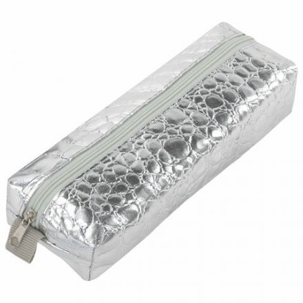 Пенал-косметичка BRAUBERG, "крокодиловая кожа", 20х6х4 см, "Ultra silver", 270851 Пенал-косметичка BRAUBERG, "крокодиловая кожа", 20х6х4 см, "Ultra silver", 270851