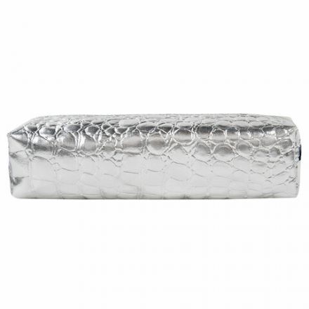Пенал-косметичка BRAUBERG, "крокодиловая кожа", 20х6х4 см, "Ultra silver", 270851 Пенал-косметичка BRAUBERG, "крокодиловая кожа", 20х6х4 см, "Ultra silver", 270851