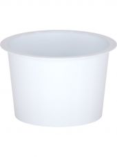 Контейнер п/п 0,175л. круглый, под запайку, с белой крышкой цв. белый