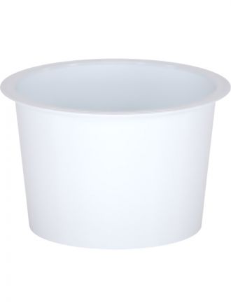 Контейнер п/п 0,175л. круглый, под запайку, с белой крышкой цв. белый Контейнер п/п 0,175л. круглый, под запайку, с белой крышкой цв. белый
