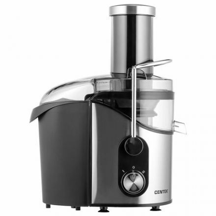 Соковыжималка CENTEK CT-1212, 1200 Вт, стакан 1,1 л, емкость для жмыха 1,7 л, металл, сталь/черный Соковыжималка CENTEK CT-1212, 1200 Вт, стакан 1,1 л, емкость для жмыха 1,7 л, металл, сталь/черный