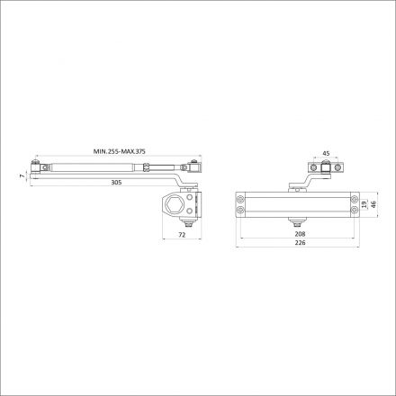 Доводчик дверной БУЛАТ ULTIMATE ДД-150 A-C (80-160 кг) корич,морозост(10) Доводчик дверной БУЛАТ ULTIMATE ДД-150 A-C (80-160 кг) корич,морозост(10)
