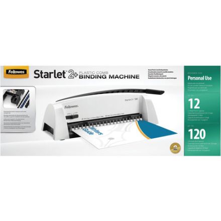 Переплетная машина д/пласт.пружины FELLOWES STARLET 2+, пробивает до 12 л., сшивает до 120 л., FS-52279 Переплетная машина д/пласт.пружины FELLOWES STARLET 2+, пробивает до 12 л., сшивает до 120 л., FS-52279