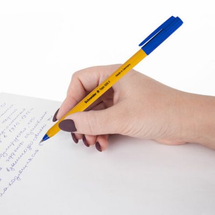 Ручка шариковая SCHNEIDER (Германия) "Tops 505 F", СИНЯЯ, корпус желтый, узел 0,8 мм, линия письма 0,4 мм, 150503 Ручка шариковая SCHNEIDER (Германия) "Tops 505 F", СИНЯЯ, корпус желтый, узел 0,8 мм, линия письма 0,4 мм, 150503
