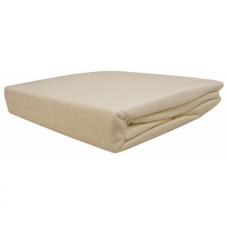 Простыня трикотажная на резинке 160х200х20см, молочно-белая