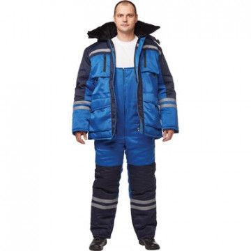 Костюм рабочий зимний з03-КПК вслк. с синим (р.60-62) 170-176 Костюм рабочий зимний з03-КПК вслк. с синим (р.60-62) 170-176