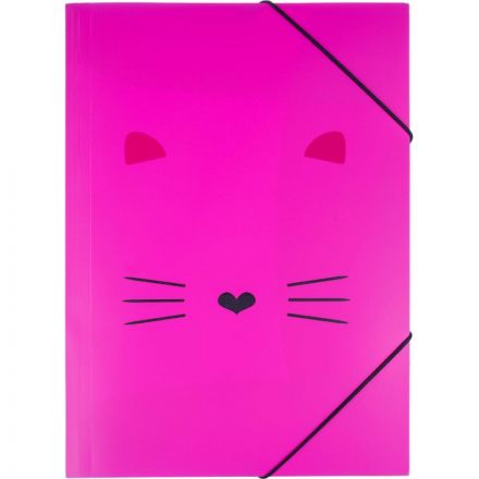 Папка на резинках А4 №1School Kitty розовая