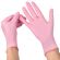 Перчатки нитриловые смотровые SFM Supersoft PINK, Германия, 100 пар (200 штук), размер 7-8, M (средний), розовые