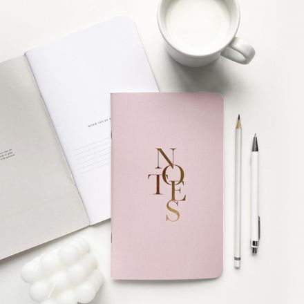 Блокнот 130х210мм 48л.линия,скрепка,Be Smart Notes розов,N3648