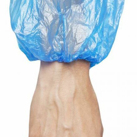 Нарукавники одноразовые КОМПЛЕКТ 100 штук (50 пар) ПЭ, 14 мкм, 3 г, 25х40 см, синие, ELEGREEN Нарукавники одноразовые КОМПЛЕКТ 100 штук (50 пар) ПЭ, 14 мкм, 3 г, 25х40 см, синие, ELEGREEN