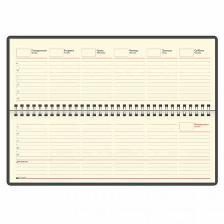 Планинг настольный недатированный (305x140 мм) BRAUBERG "Imperial", кожзам, 60 л., синий, 11169, 111694