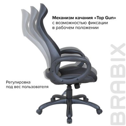 Кресло офисное BRABIX PREMIUM "Genesis EX-517", пластик черный, ткань/экокожа/сетка черная, 531574 Кресло офисное BRABIX PREMIUM "Genesis EX-517", пластик черный, ткань/экокожа/сетка черная, 531574