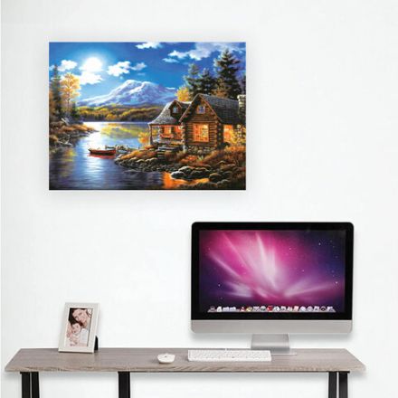 Картина стразами (алмазная мозаика) 30х40 см, ОСТРОВ СОКРОВИЩ "Вечер в горах", без подрамника, 662409 Картина стразами (алмазная мозаика) 30х40 см, ОСТРОВ СОКРОВИЩ "Вечер в горах", без подрамника, 662409