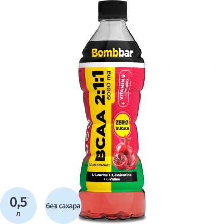Напиток энергетический б/а BOMBBAR BCAA со вкусом граната ПЭТ 0,5 мл х 12