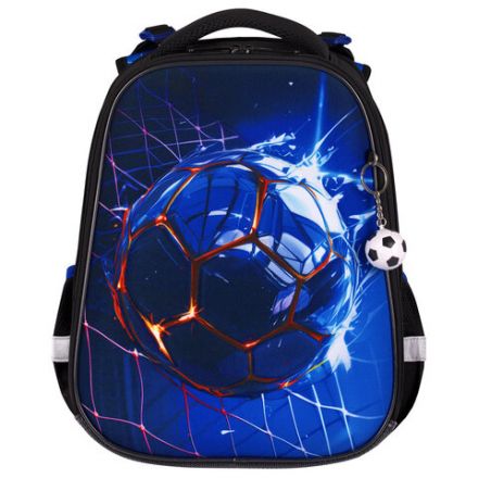 Ранец BRAUBERG PREMIUM, 2 отделения, с брелоком, "Score goal", 3D-панель, 38х29х16 см, 273102 Ранец BRAUBERG PREMIUM, 2 отделения, с брелоком, "Score goal", 3D-панель, 38х29х16 см, 273102