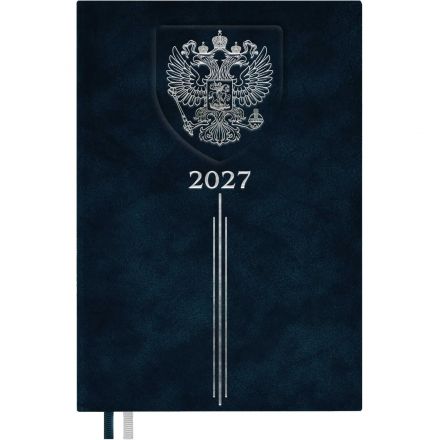 Ежедневник датированный 2027 ESCALADA А5 (146x211мм) 176л герб синий 73504 Ежедневник датированный 2027 ESCALADA А5 (146x211мм) 176л герб синий 73504