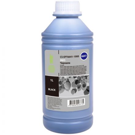 Чернила Cactus CS-EPT6641-1000 T6641 чер. 1000мл для Epson L100/L200/L300 Чернила Cactus CS-EPT6641-1000 T6641 чер. 1000мл для Epson L100/L200/L300