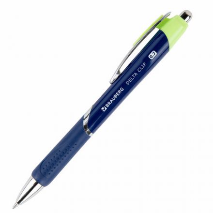 Ручка шариковая автоматическая с грипом BRAUBERG DELTA CLIP, СИНЯЯ, ассорти, узел 0,7 мм, линия письма 0,35 мм,144201 Ручка шариковая автоматическая с грипом BRAUBERG DELTA CLIP, СИНЯЯ, ассорти, узел 0,7 мм, линия письма 0,35 мм,144201