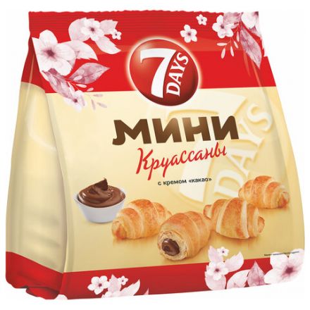 Круассаны мини 7DAYS крем "Какао", 265 г, V2841
