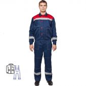 Костюм рабочий летний муж. л20-КПК син/красн (р.48-50) 158-164