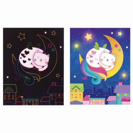 Гравюра магическая "Единорог и котенок", А5, 2 основы в комплекте, с трафаретом, ЮНЛАНДИЯ, 662688 Гравюра магическая "Единорог и котенок", А5, 2 основы в комплекте, с трафаретом, ЮНЛАНДИЯ, 662688