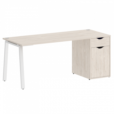 Home Office Стол письменный VR.SP-3-178.1.A Денвер светлый/Белый металл 1780*720*750