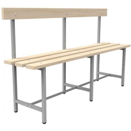 Скамья TI_СТ-5 дерев. доска, спинка, 1500мм, рег.опора Скамья TI_СТ-5 дерев. доска, спинка, 1500мм, рег.опора