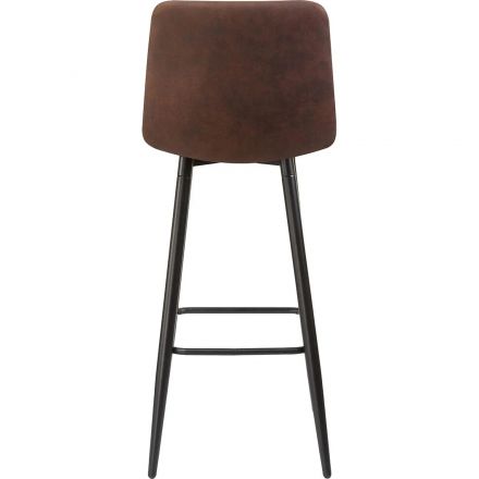 Стул барный LO_DOBRIN NICOLE LML-8078_B-M_MF-PK-03 черные мат./корич.микро