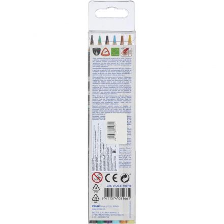 Карандаши цветные Milan Happy Bots, 6 цв., 072331506HB