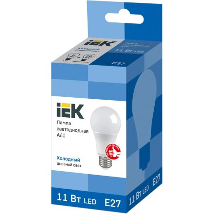 Лампа светодиодная IEK ECO A60 LLE-A60-11-230-65-E27 11Вт 230В 6500К E27