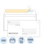 Конверт Ecopost Е65 80 г/кв.м Куда-Кому белый стрип (1000 штук в упаковке)