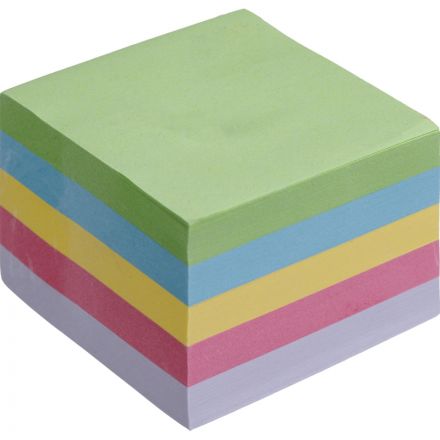 Бумага для заметок с клеевым краем Economy 51x51 мм, 400 л, 5 цв в асс Бумага для заметок с клеевым краем Economy 51x51 мм, 400 л, 5 цв в асс