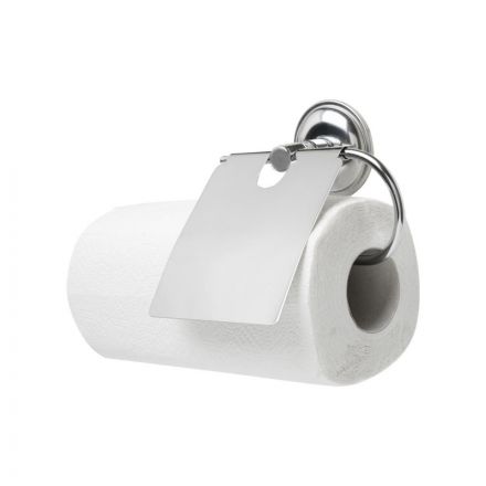 Держатель для полотенец бытовых металл хромированный  c крышкой