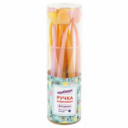 Ручка фигурная шариковая ЮНЛАНДИЯ "Гриб", силиконовый корпус, ассорти, СИНЯЯ, пишущий узел 0,7 мм, 143796