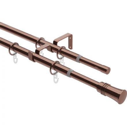 Карниз ARX_двойной 16/19мм Телескоп 246.688 160/300 с мет.кольцами, коньяк Карниз ARX_двойной 16/19мм Телескоп 246.688 160/300 с мет.кольцами, коньяк