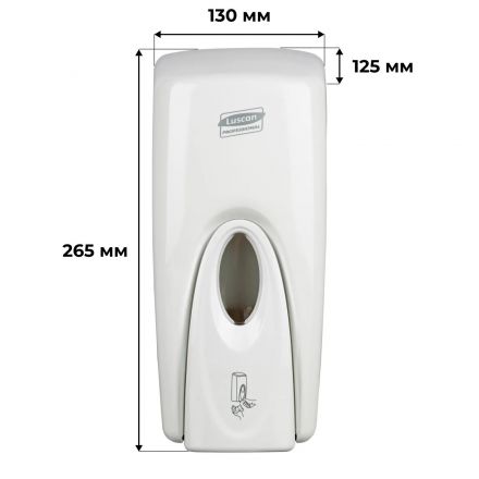 Дозатор для мыла-пены  Luscan Professional 1000 мл механич. белый 3014W