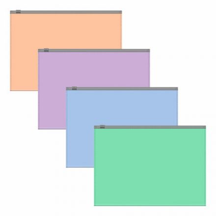 Папка-конверт на молнии ERICH KRAUSE "Matt Pastel Bloom" А5+ (250х180 мм), ассорти, 0,18 мм, 61170 Папка-конверт на молнии ERICH KRAUSE "Matt Pastel Bloom" А5+ (250х180 мм), ассорти, 0,18 мм, 61170